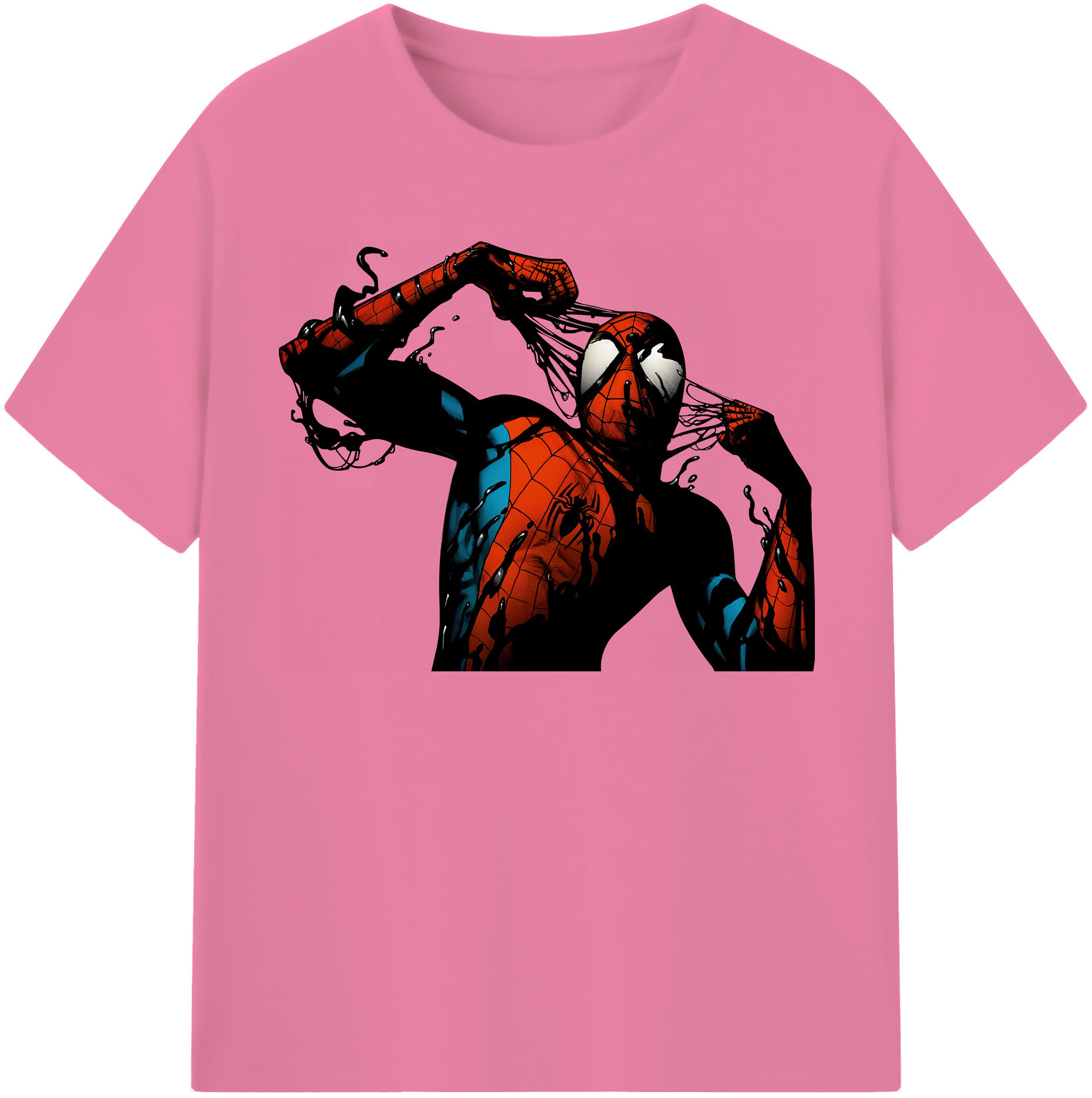 （画像用） Spider Man スパイダーマン 綿100％半袖Tシャツ（フロントプリント）